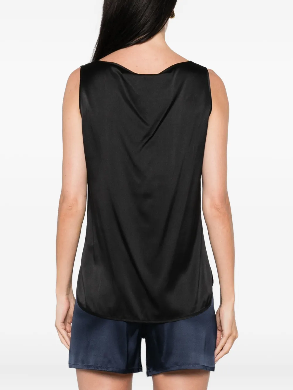 Max Mara Tanktop met diepe ronde hals Zwart