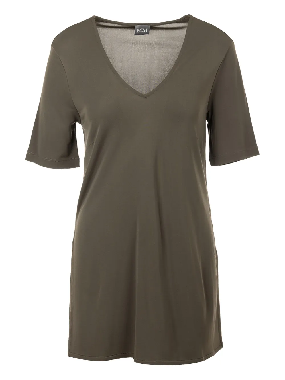 Max Mara Top met V-hals en korte mouwen Groen
