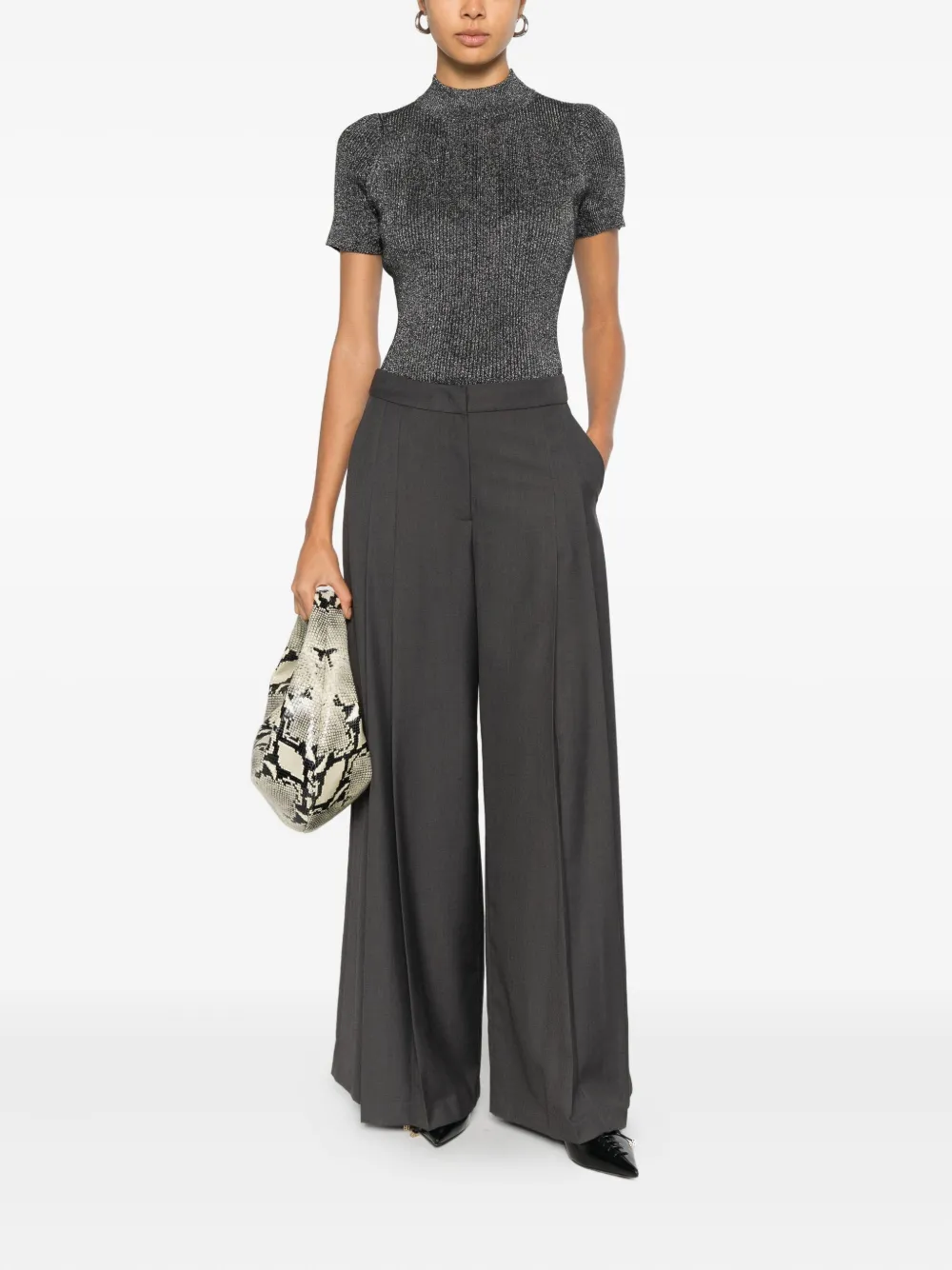 Max Mara Spezie Short-sleeve T-shirt In Gray