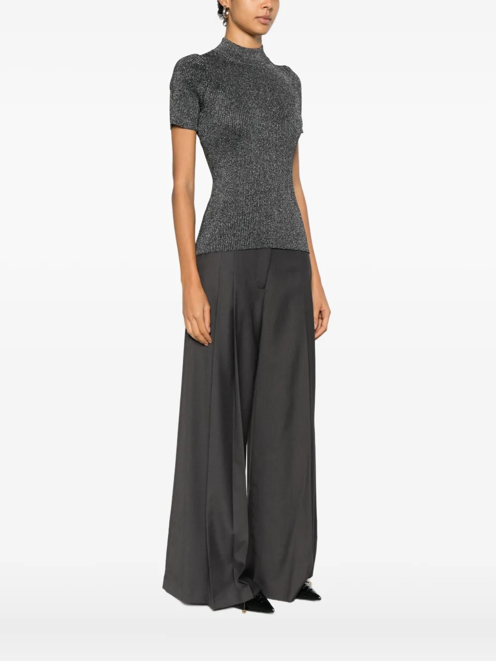 Max Mara Spezie Short-sleeve T-shirt In Gray