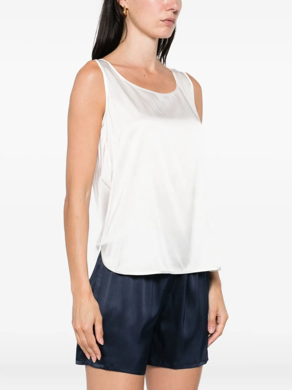 Max Mara Tanktop met diepe ronde hals Wit