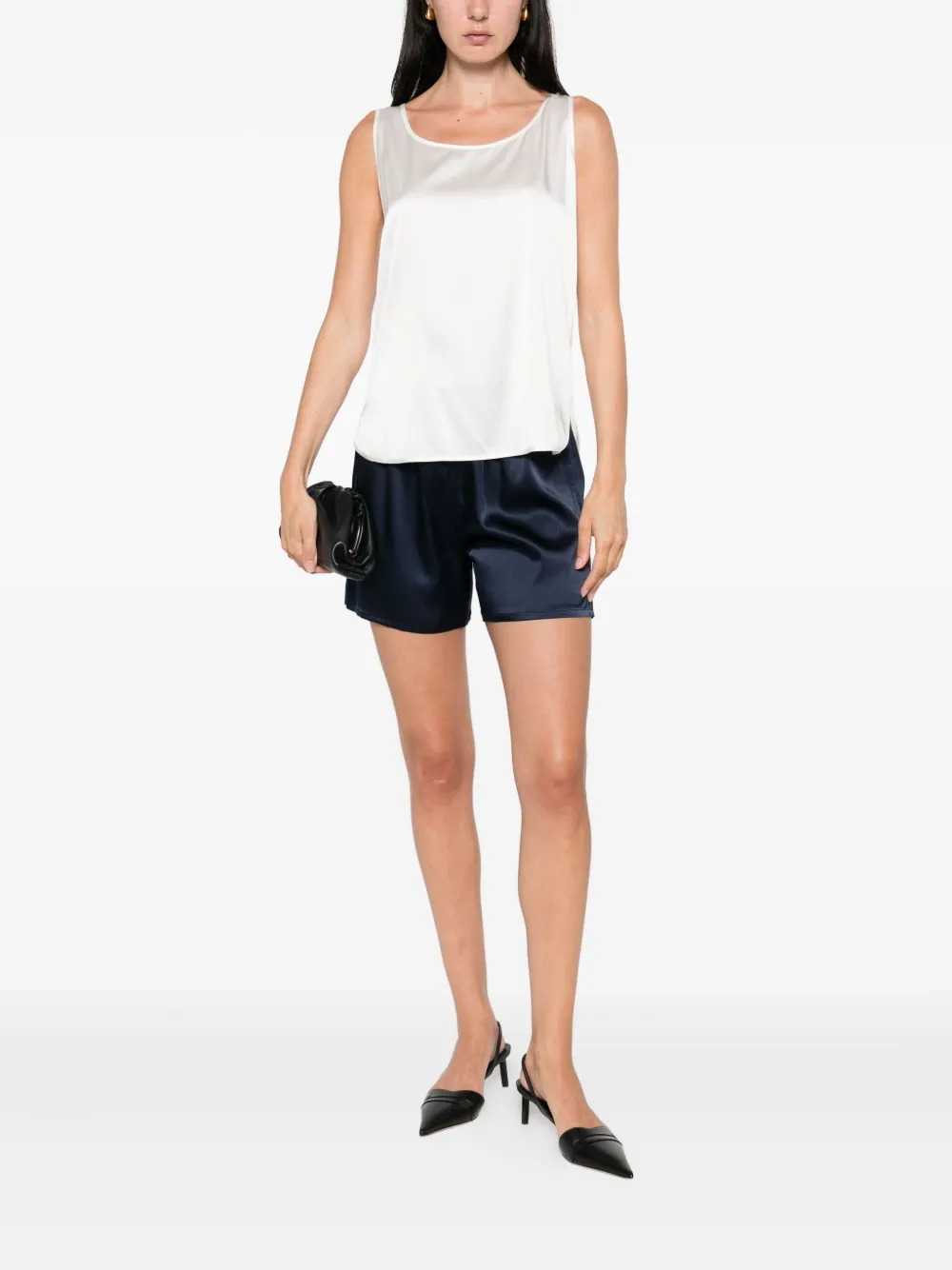 Max Mara Tanktop met diepe ronde hals Wit