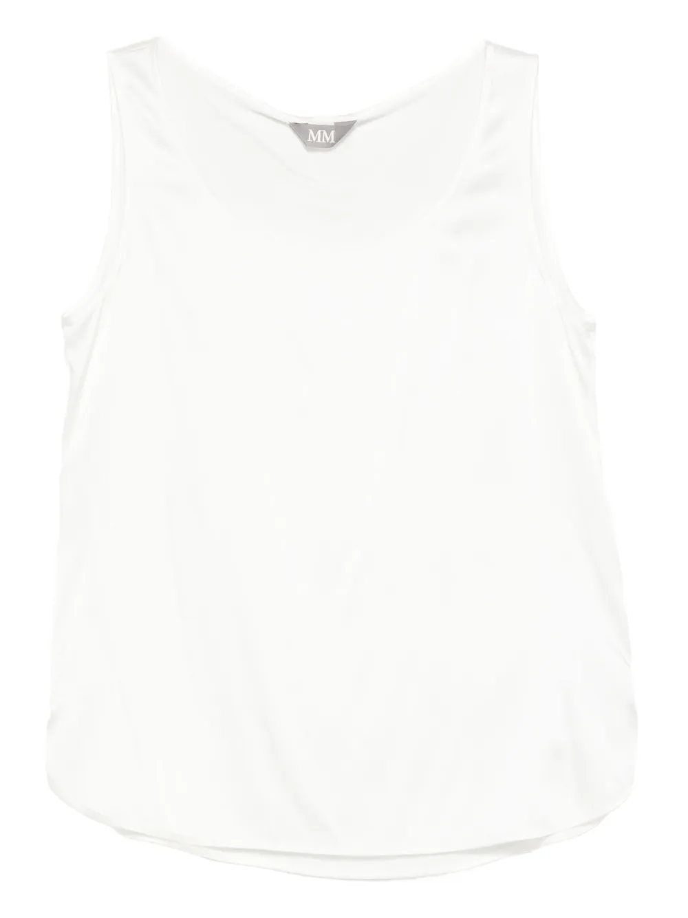 Max Mara Tanktop met diepe ronde hals Wit