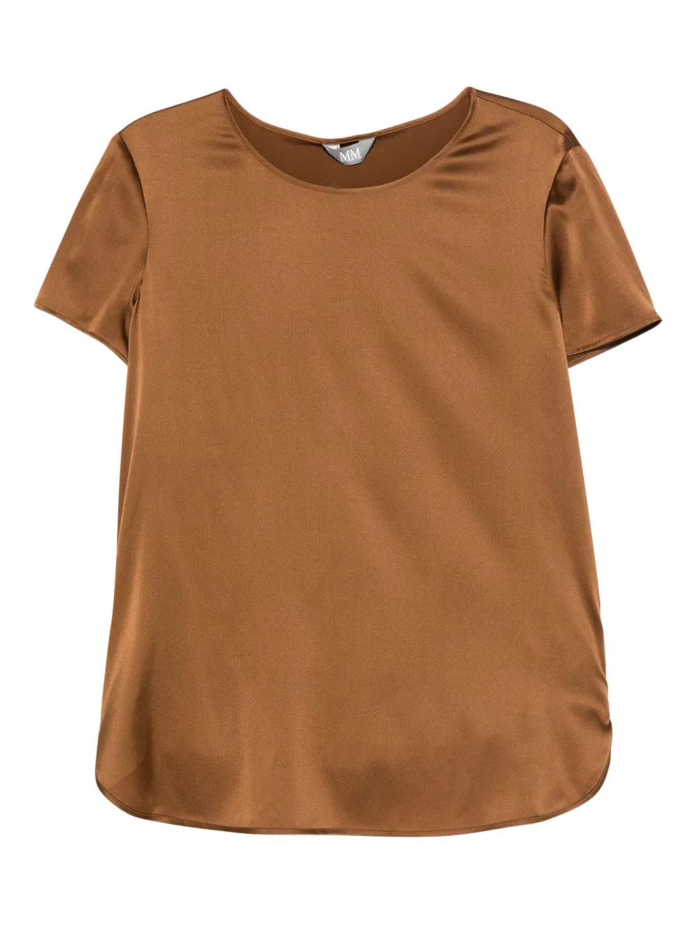Max Mara short-sleeve satin top | Brown | Image 1
