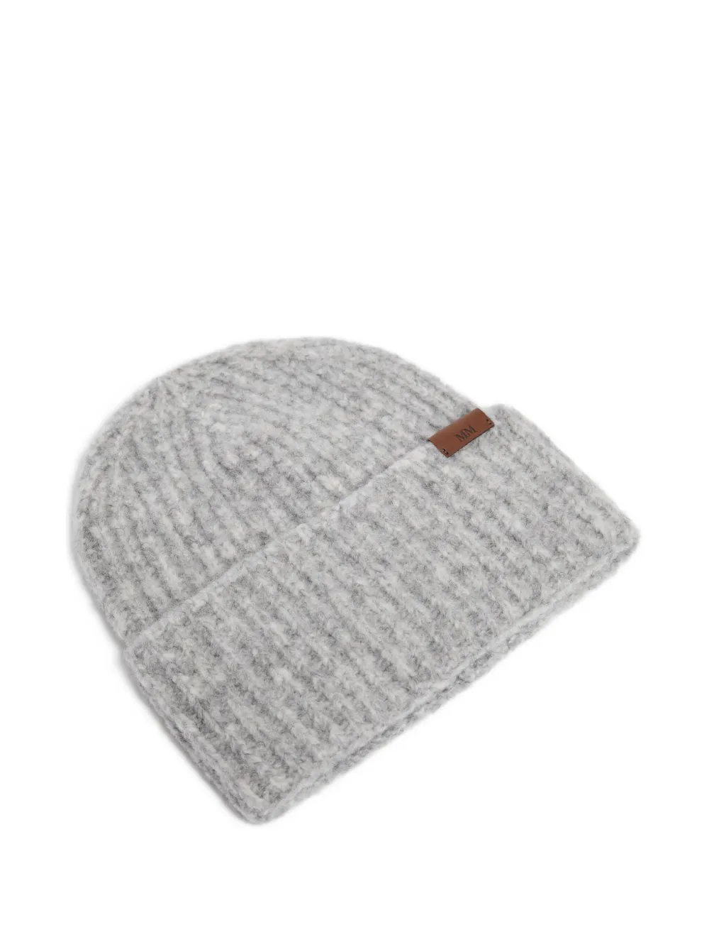 Max Mara ribbed label beanie - Grijs