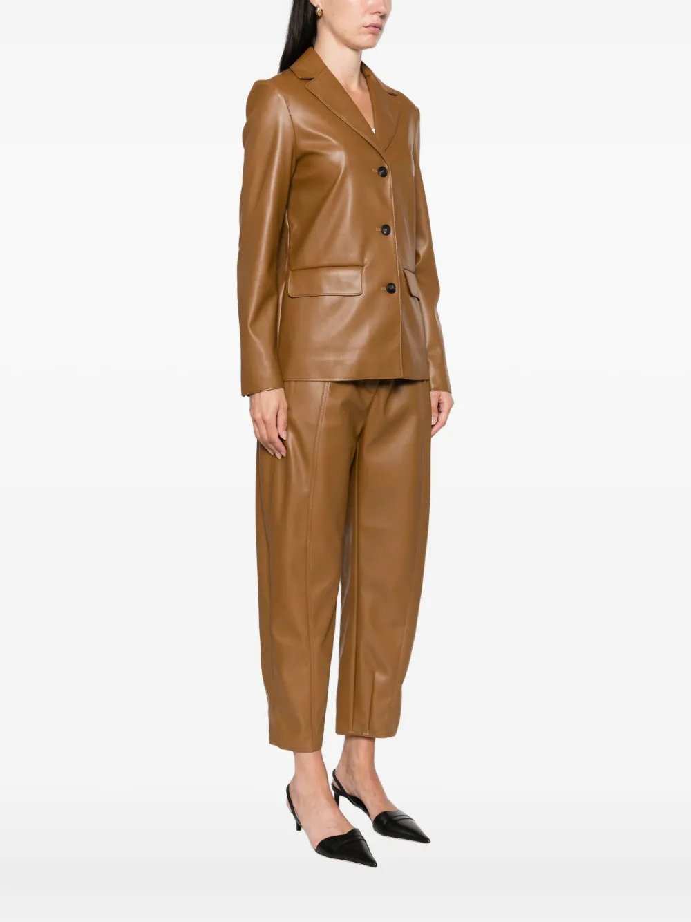 Max Mara Blazer met knoopsluiting Bruin
