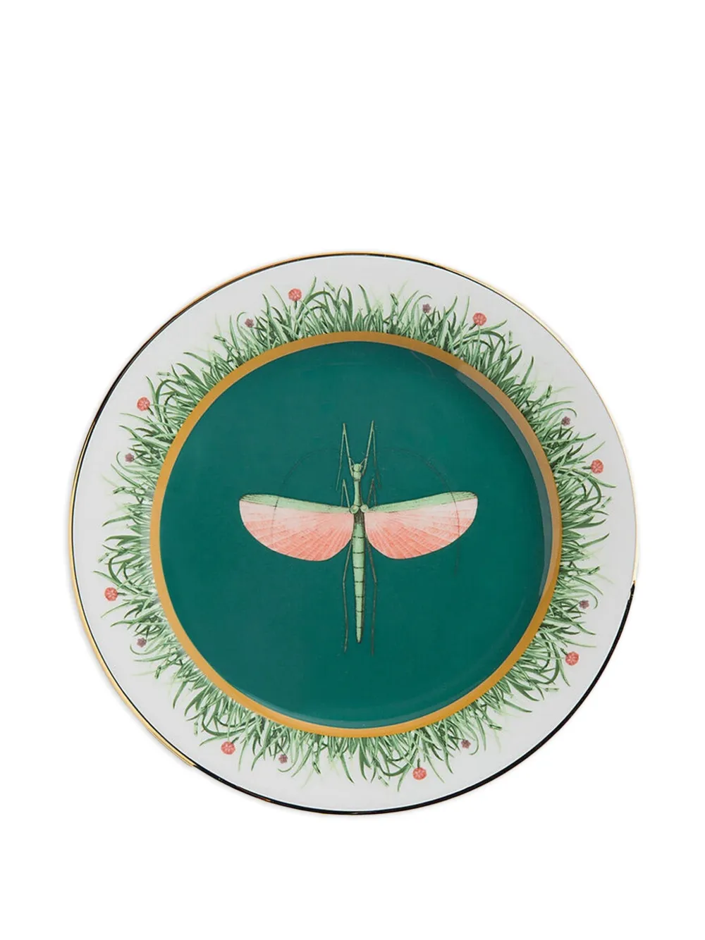 La DoubleJ libellula-print plate (set of two) | Green | Image 1