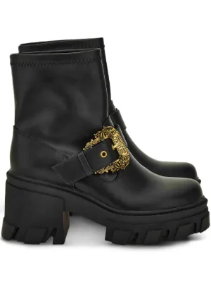Rabanne x New Rock バックル レザーブーツ | ブラック | FARFETCH JP