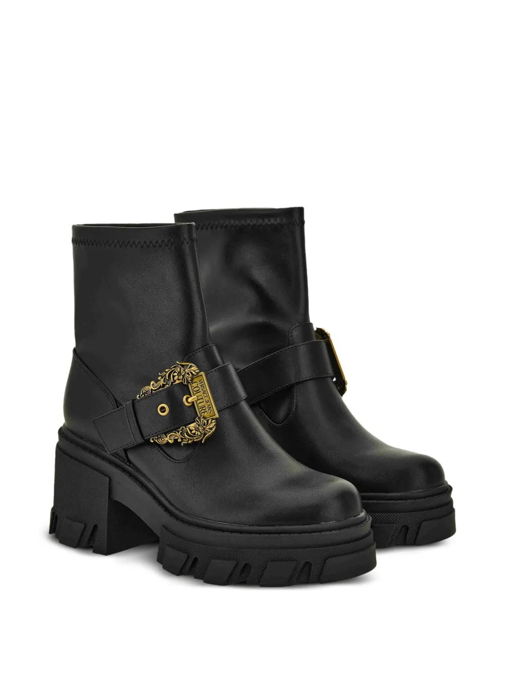 Versace Jeans Couture buckle-embellished boots Black