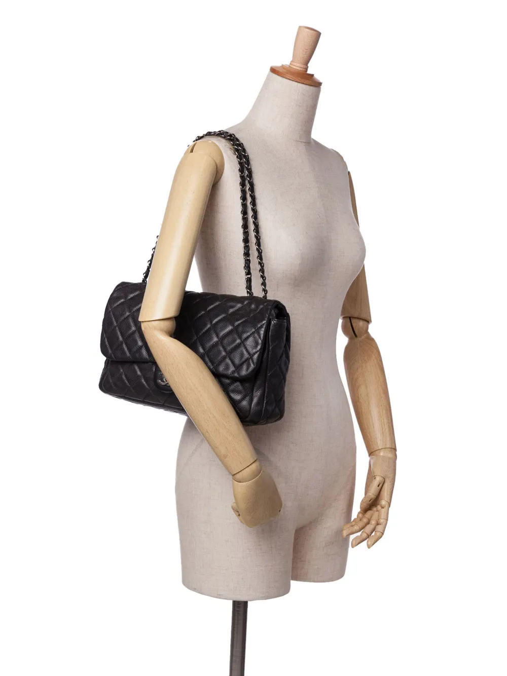 CHANEL Pre-Owned 2013-2014 Large Quilted Caviar Now and Forever Flap shoulder bag | Pre-Owned | Image 2
