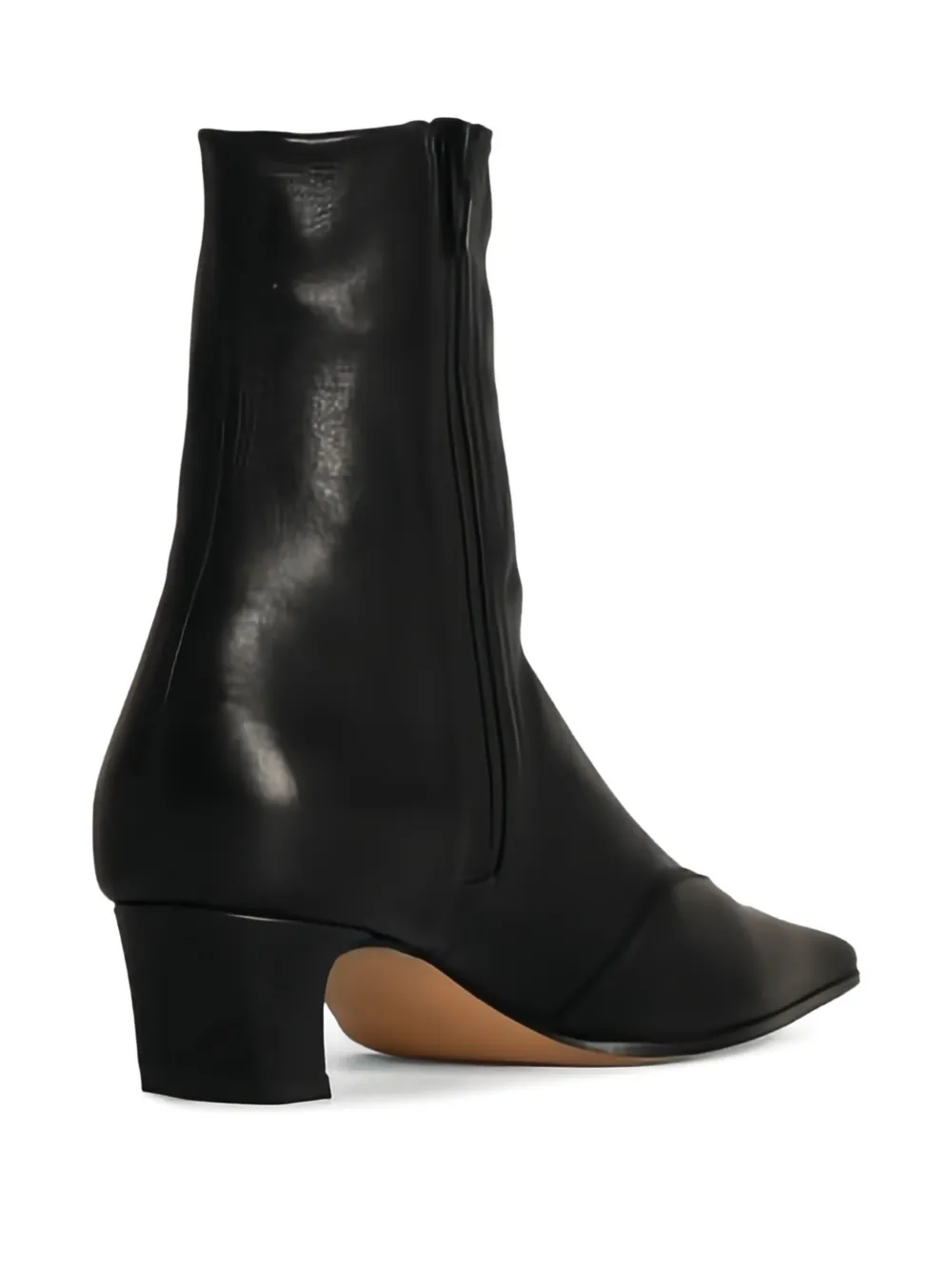 KHAITE 40mm Nevada square-toe ankle boots Black