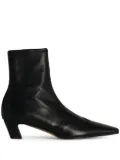 KHAITE 40mm Nevada square-toe ankle boots - Black