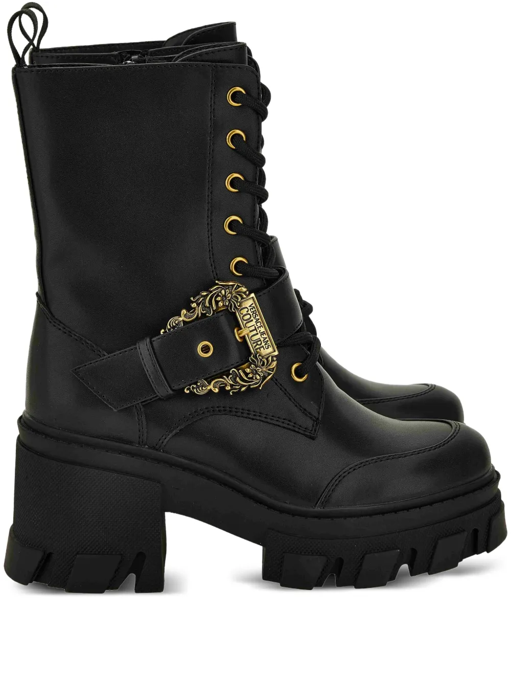 Versace Jeans Couture lace-up buckle-details boots Black