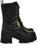 Versace Jeans Couture lace-up buckle-details boots - Black