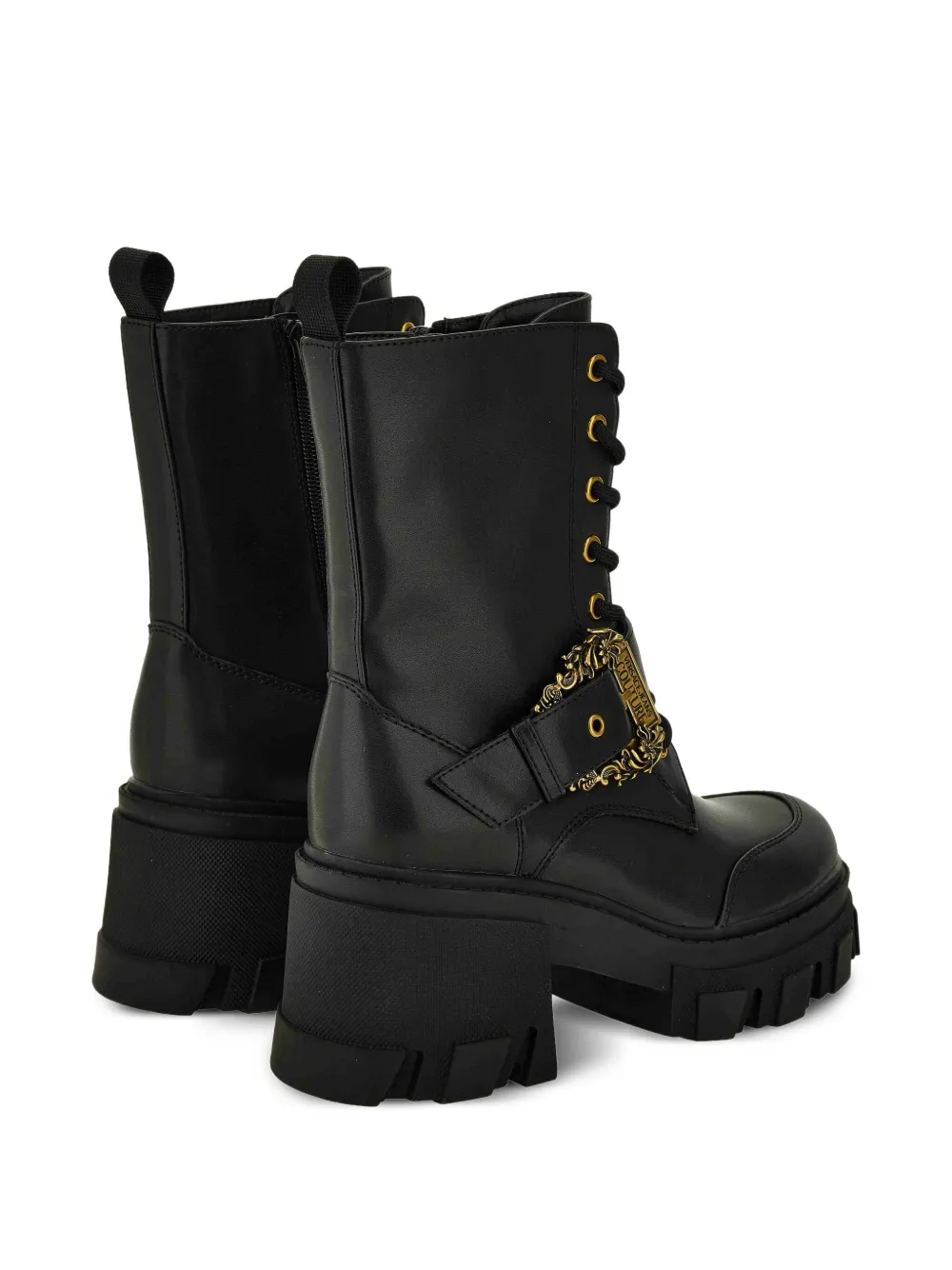 Versace Jeans Couture lace-up buckle-details boots Black