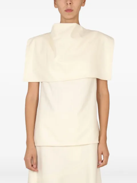 Jil Sander top con cuello alzado