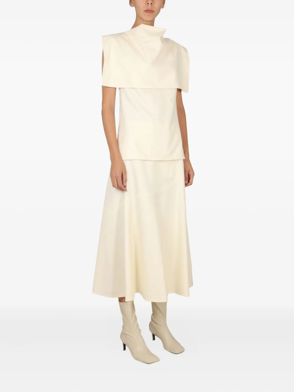Jil Sander funnel-neck top - Beige