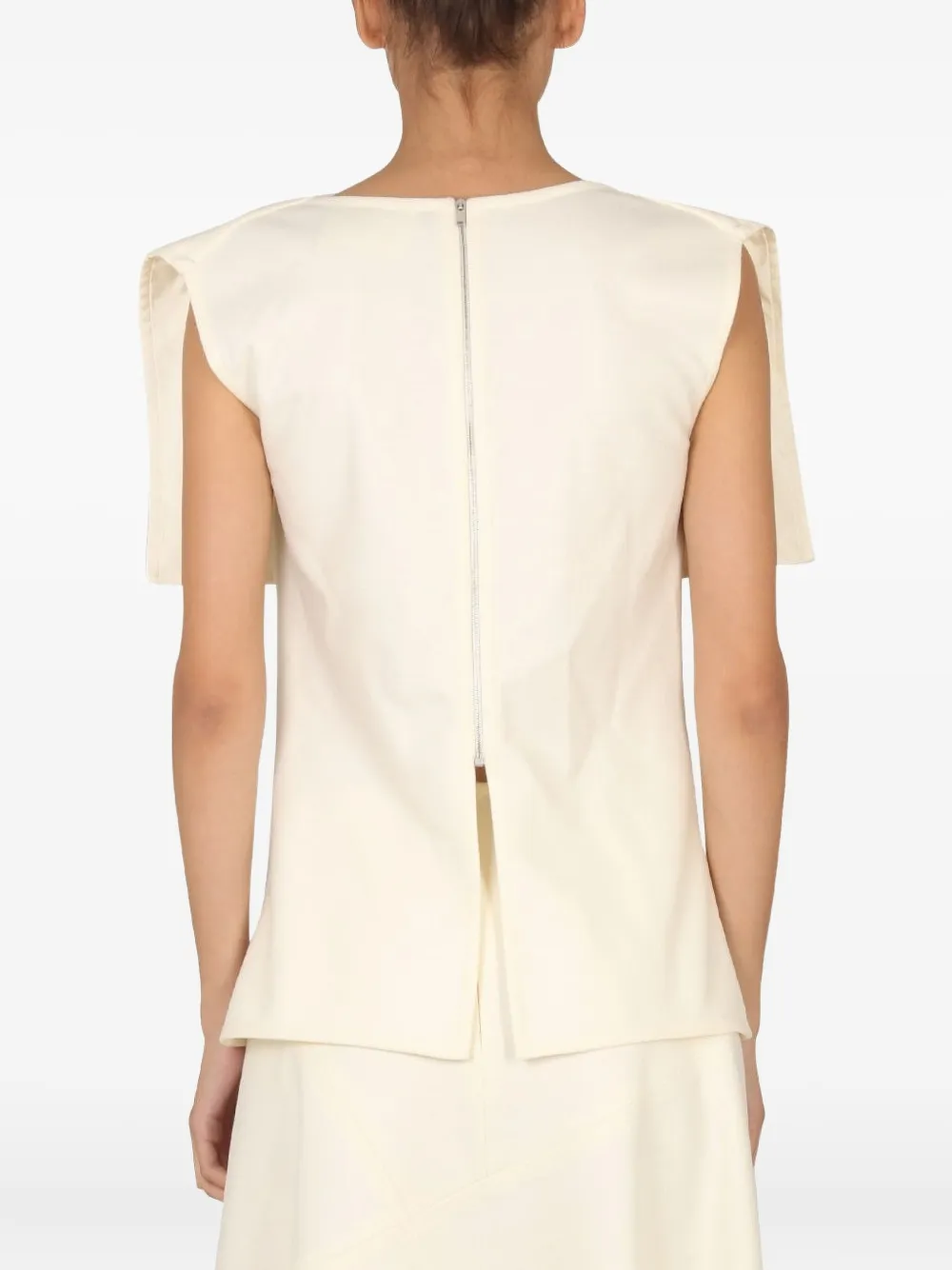 Jil Sander Top met trechterhals Beige