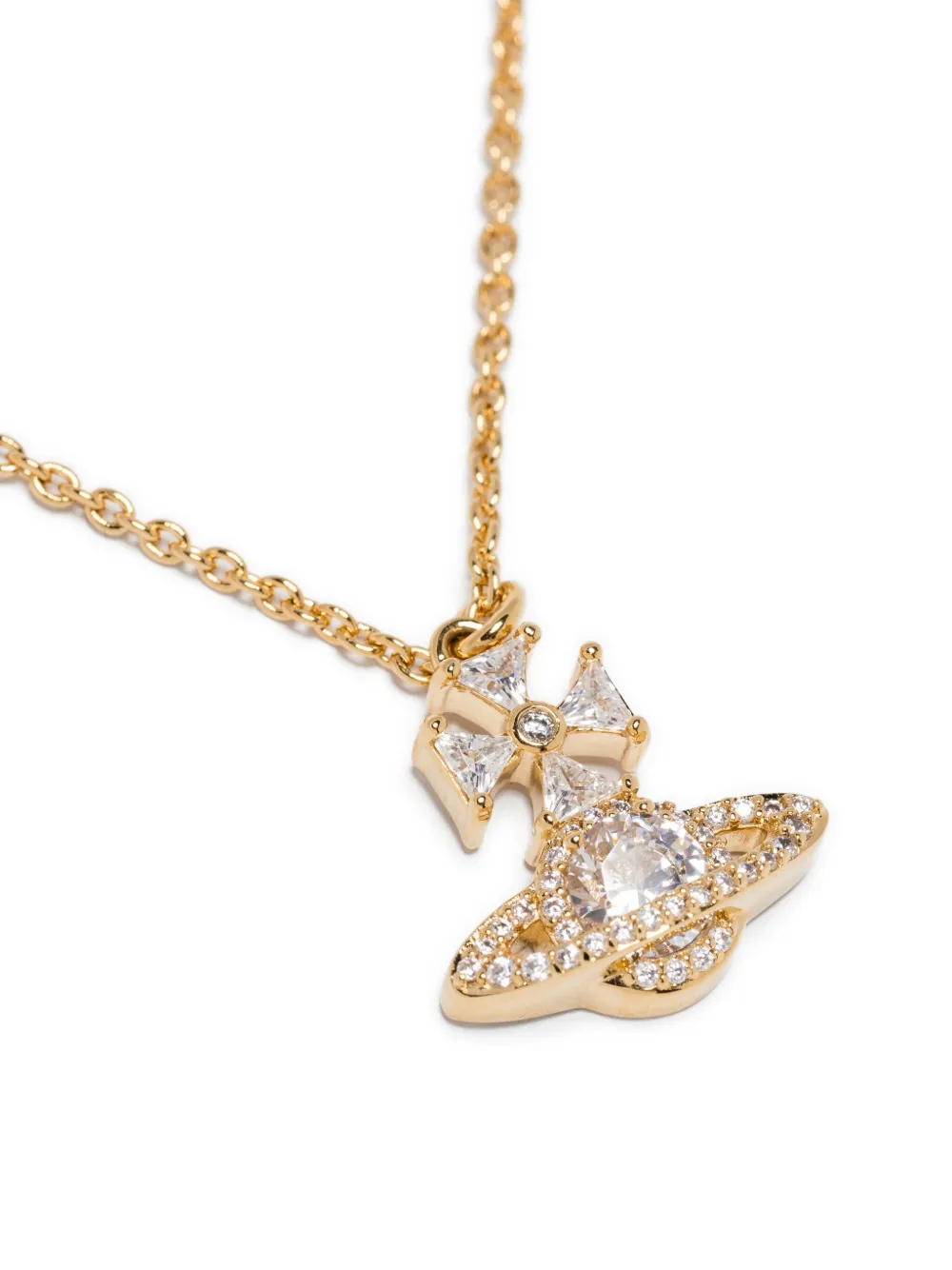 Vivienne Westwood Natalina halsketting verfraaid met stras - Goud