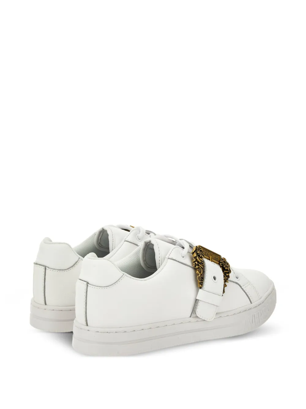 Versace Jeans Couture Buckle-detail Sneakers In White