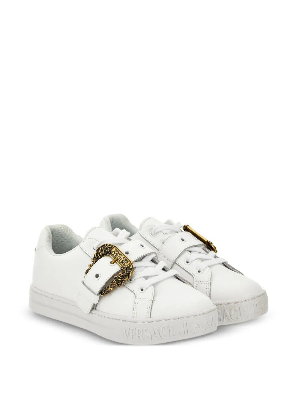 Versace Jeans Couture Sneakers met gesp - Wit