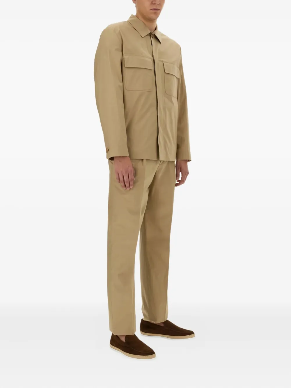 Lardini flap-pocket shirt - Beige