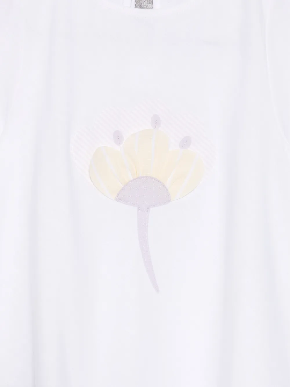 Il Gufo Jurk met bloemenpatch Wit