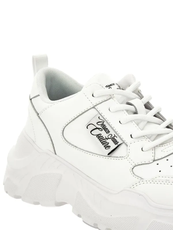 VERSACE JEANS COUTURE◆ ロゴ チャンキースニーカー レザー Versace Jeans Couture チャンキー スニーカー | ホワイト