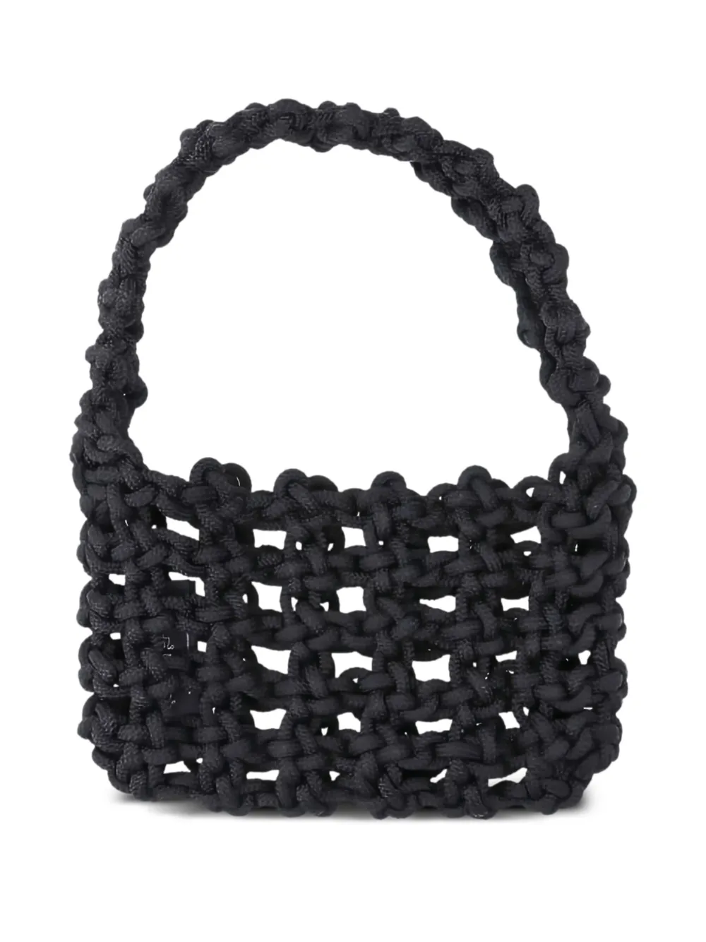 Kara knotted shoulder bag - Zwart