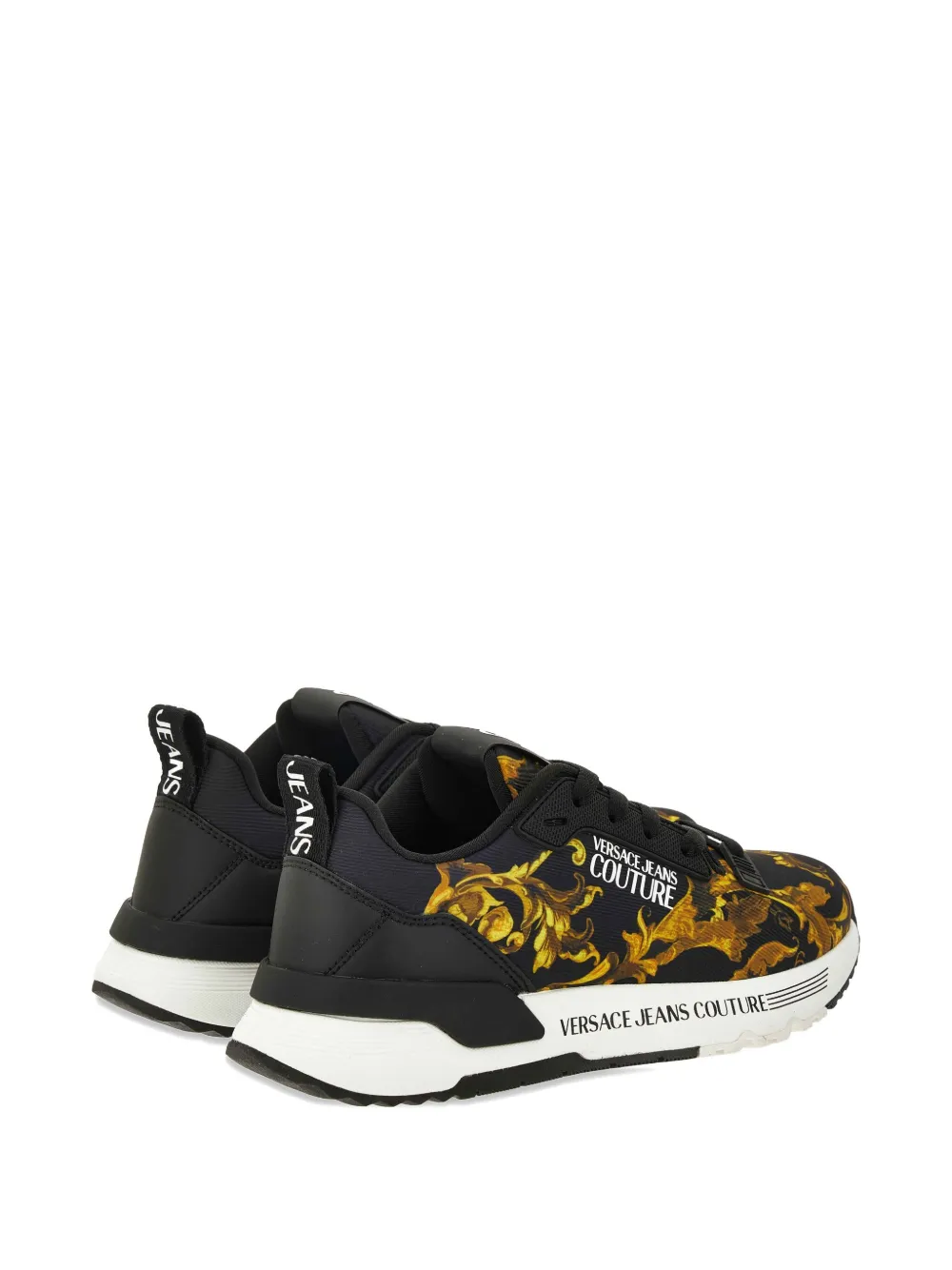 Versace Jeans Couture Dynamic baroque-print sneakers Black