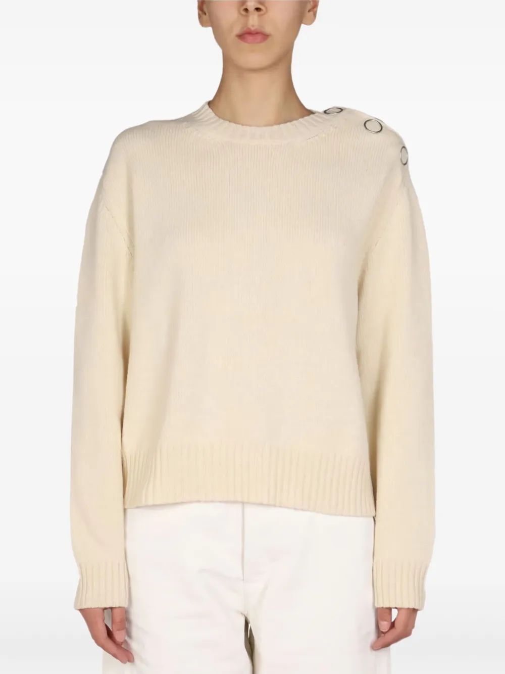 Jil Sander button-detail sweater - Toni neutri