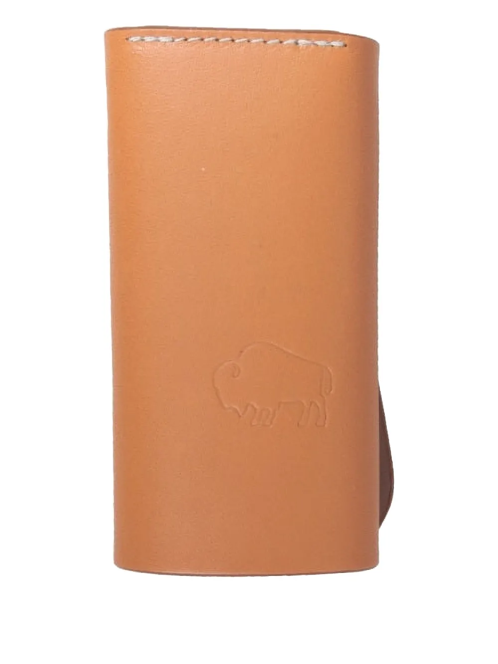 Il Bisonte Debossed-leather Keyring In Brown