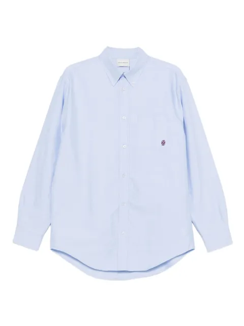 Drôle De Monsieur embroidered organic cotton shirt