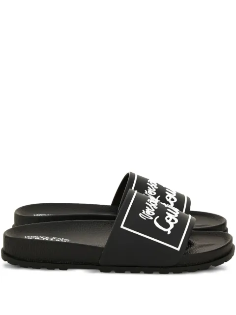 Versace Jeans Couture logo-plaque slides