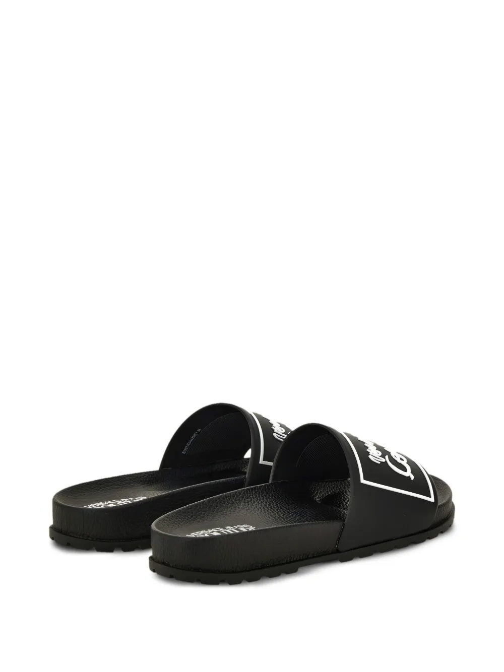 Versace Jeans Couture logo-plaque slides Black