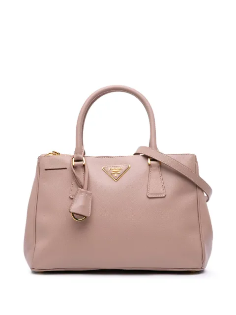 Prada Pre-Owned bolsa satchel Lux Galleria Double Zip mediana en Saffiano 2010-2024