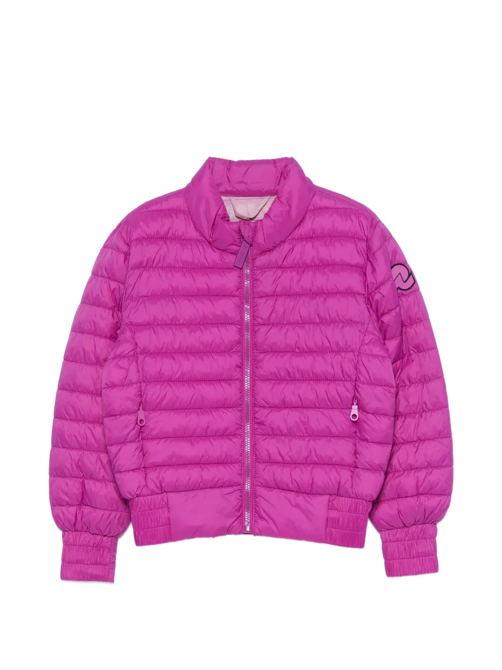 Invicta Kids quilted-design logo-patch jacket - Rosa