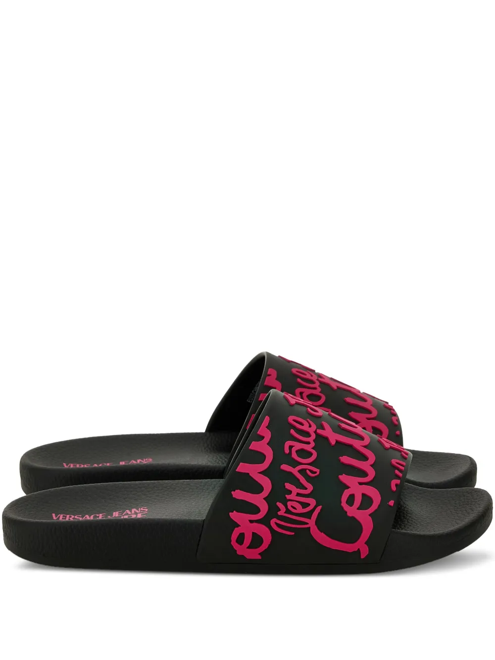 Versace Jeans Couture logo-print slides | Black | Image 1