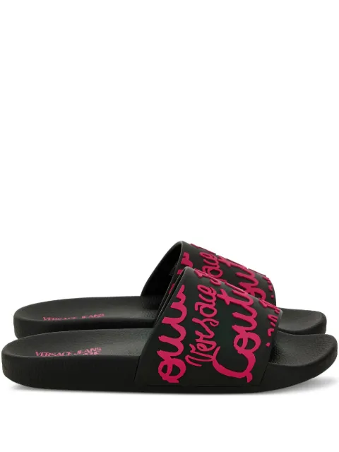 Versace Jeans Couture logo-print slides