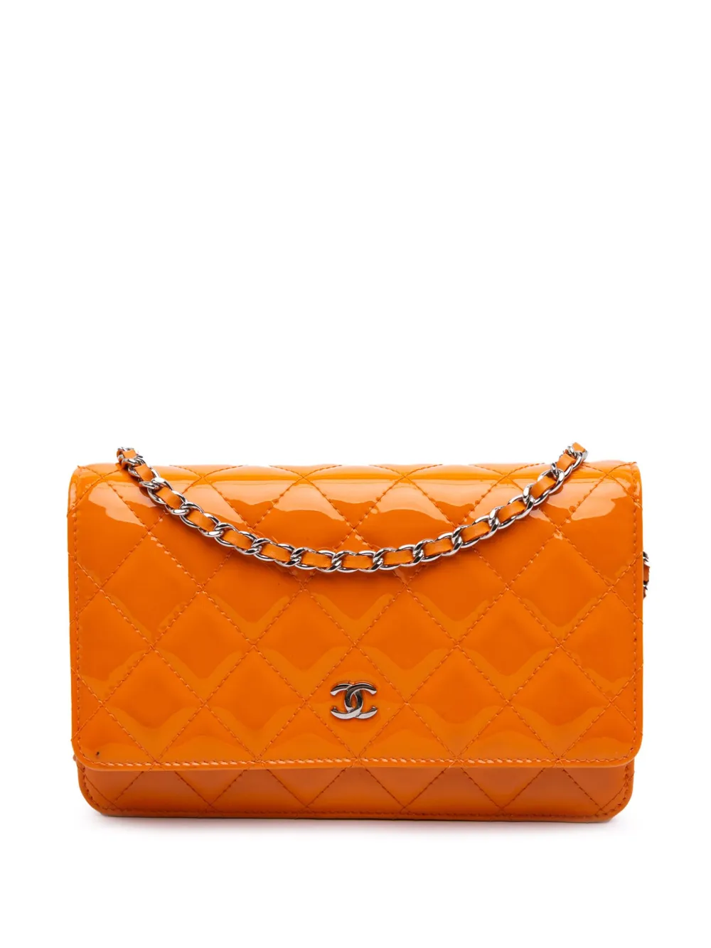 CHANEL Pre-Owned 2014-2015 Classic Patent Wallet On Chain crossbody CHANEL Pre-Owned 2014-2015 Classic Patent Wallet On Chain crossbody