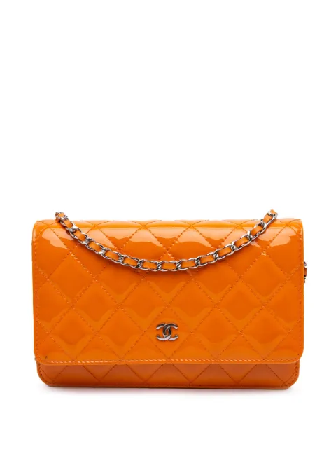 CHANEL Pre-Owned 2014-2015 Classic Patent Wallet On Chain crossbody bag
