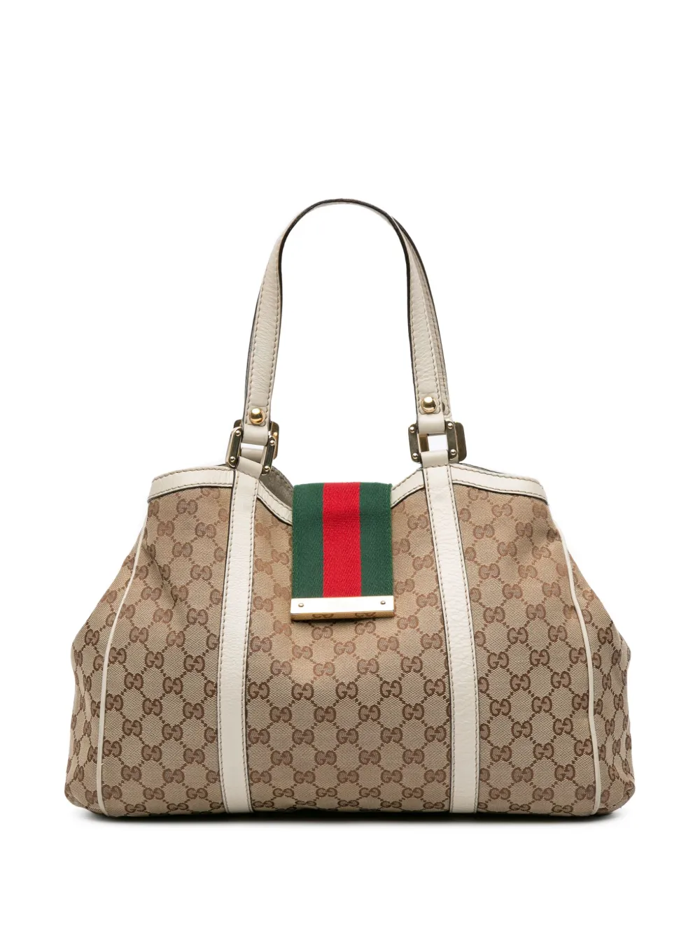 Gucci Pre-Owned 2016-2025 GG Canvas Web New Ladies tote bag | marrón | Image 1