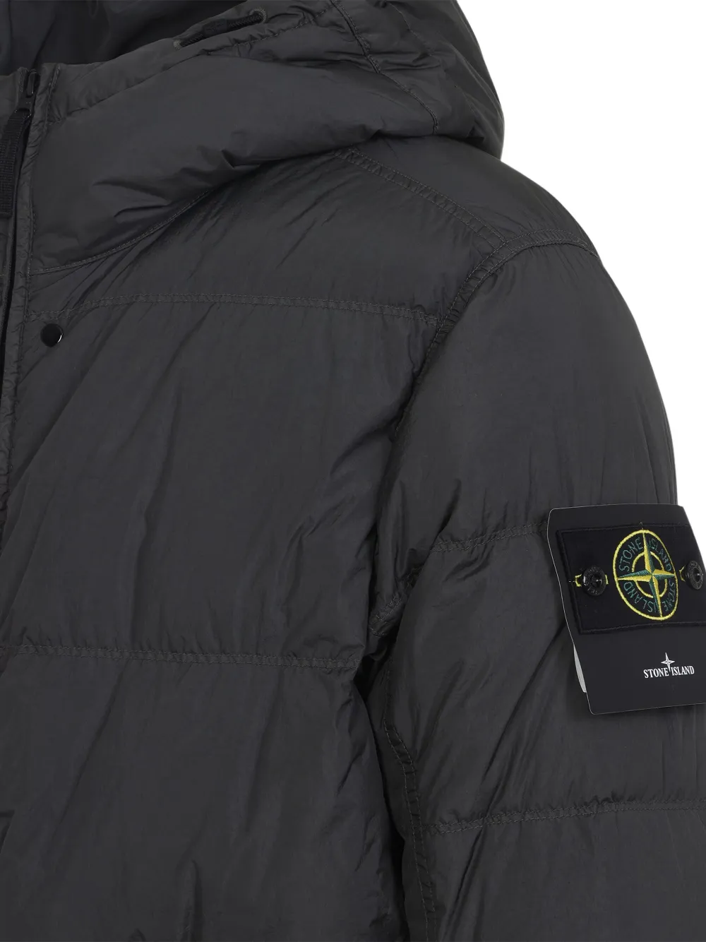 Stone Island hooded padded coat Zwart