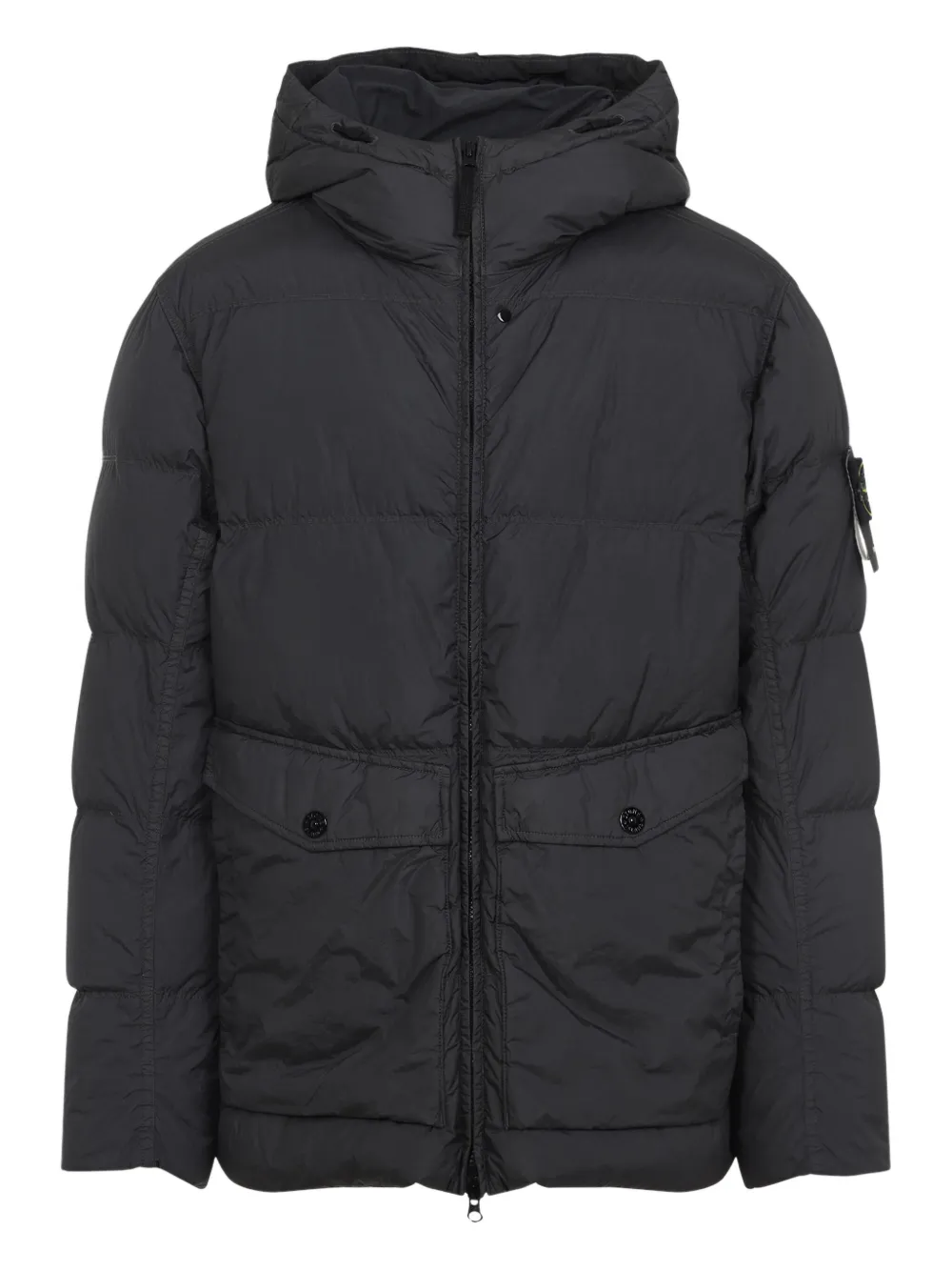 Stone Island hooded padded coat Zwart