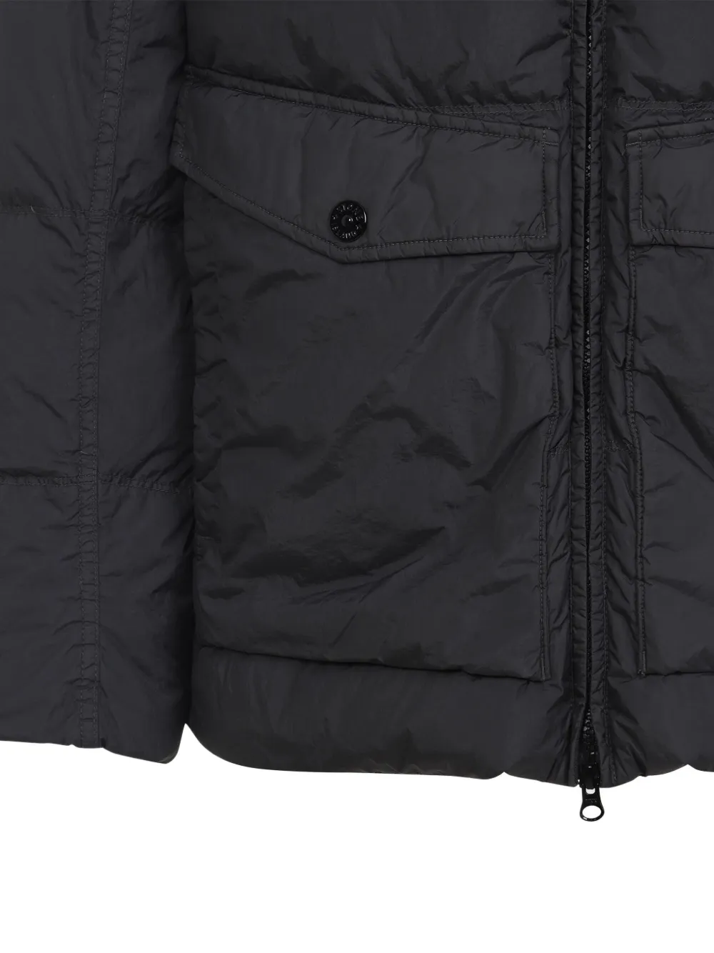 Stone Island hooded padded coat Zwart