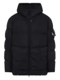 Stone Island compass-appliqué padded jacket - Black