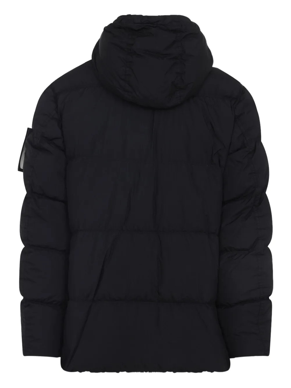 Stone Island compass-appliqué padded jacket Zwart