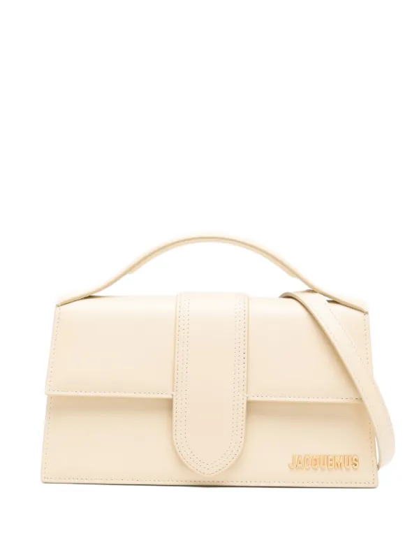Jacquemus The Big Bambino Leather Tote Bag White FARFETCH