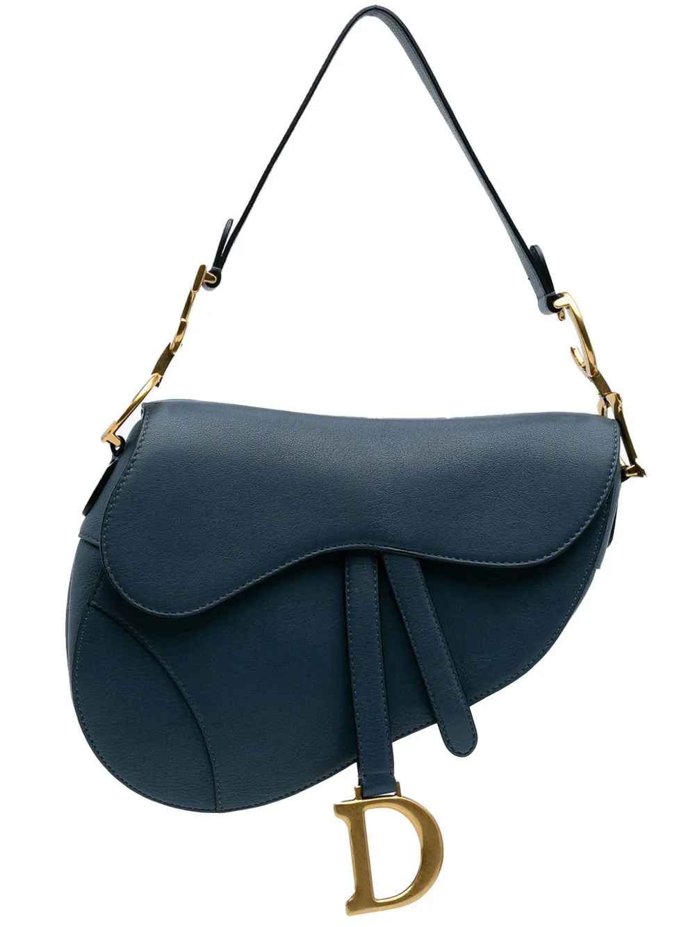 Christian Dior Pre-Owned 2020 Leather Saddle Bag shoulder bag | Blue | Image 1