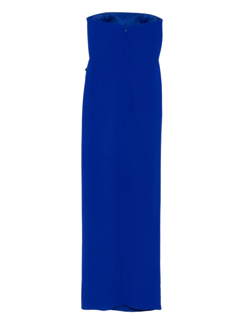 TARIK EDIZ Natalie strapless midi-jurk met strikdetail - Blauw